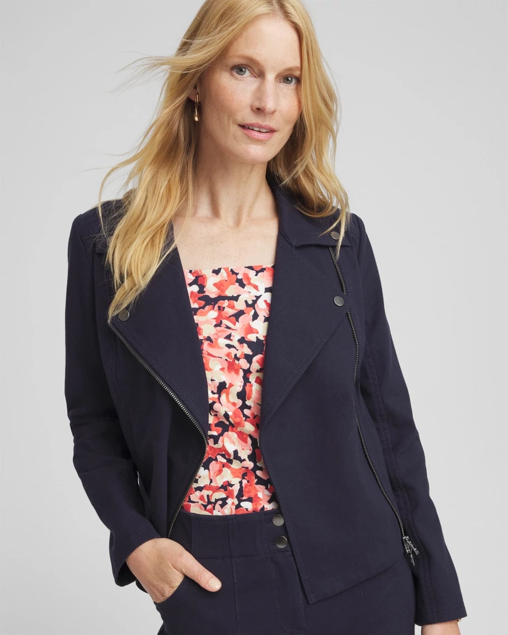 Stretch Knit Moto Jacket | Chico's